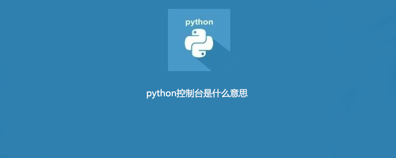 python控制台是什么意思