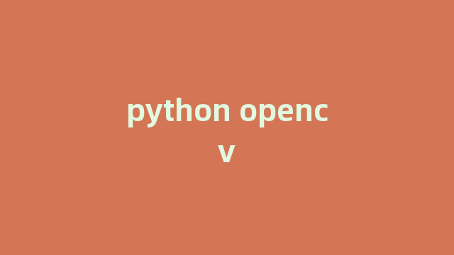 python opencv